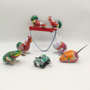 铁皮青蛙 公鸡老鼠兔子坦克 童年回忆小鸡啄米80后怀旧经典玩具