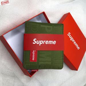 sup19ss款钱包满绣短款男女提花零钱包潮包新款supreme两折钱夹