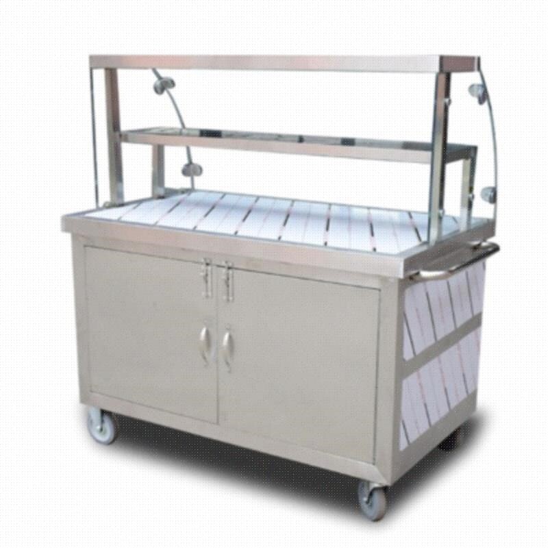手推平台售卖摆摊摊车不锈钢小吃餐车工作台冰粉餐车