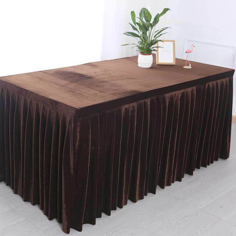 办公室酒店展会s桌议室会套台布金丝绒布布长方形桌奢华—桌布/桌旗
