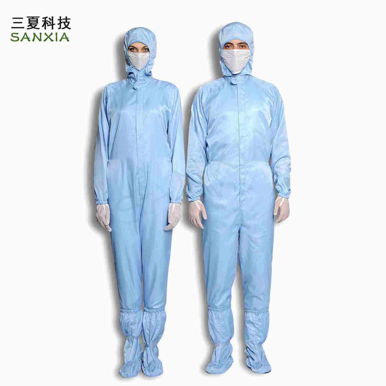 新款热销防静电连体防护服带帽工作服防尘服静电衣薄款定制喷漆工