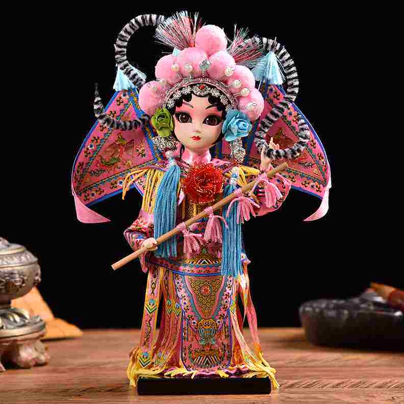 程老师京剧脸谱摆件娟人偶北京绢人娃娃纪念品中国特色礼品送老