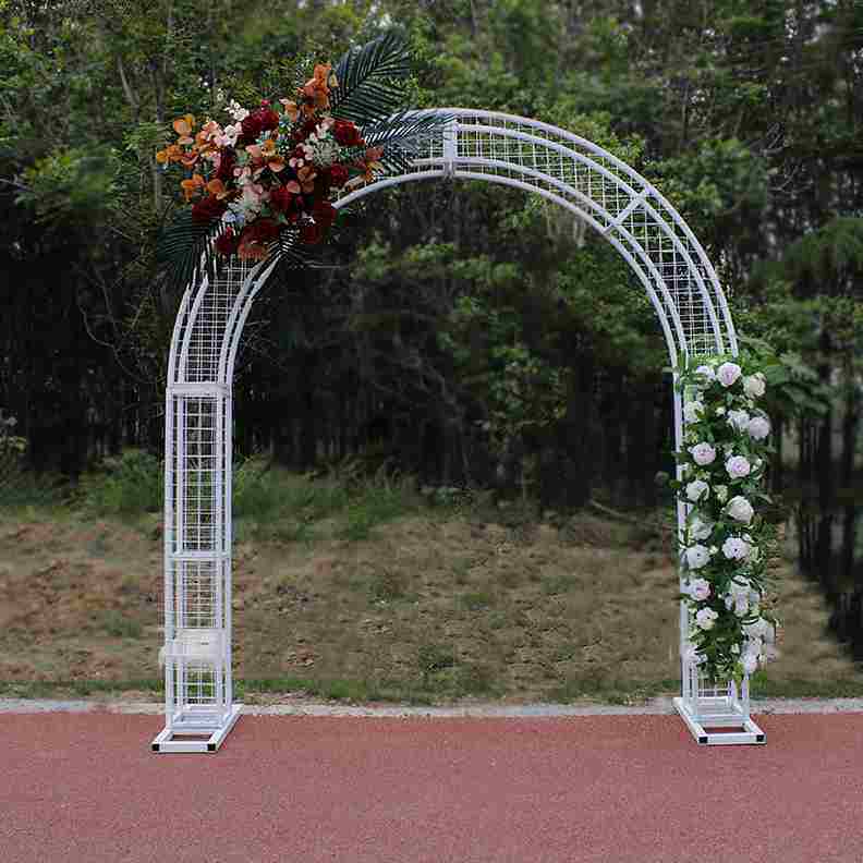 (今日10折)铁艺拱形花架藤月拱门花架铁线莲支架爬藤花架欧式铁艺庭院