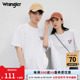 Wrangler威格24夏季新款无性别男女情侣圆领OVERSIZE印花短袖T恤