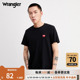 Wrangler威格24夏季新款男士logo印花设计时尚潮流短袖正肩Tee
