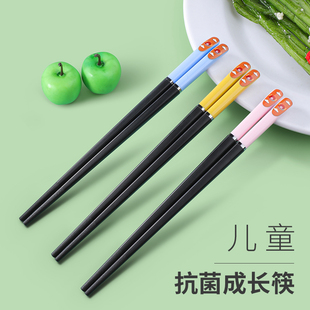 儿童筷子专用训练筷家用3-12岁练习餐具合金食品级抗菌卡通收纳盒