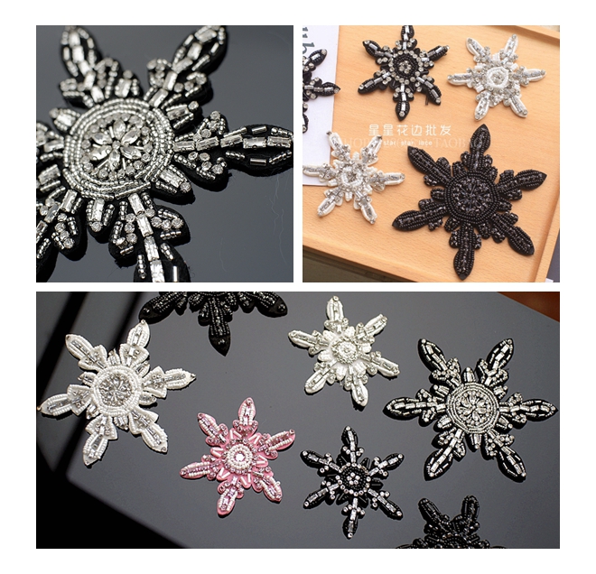 大小号雪花钉珠水钻布贴 DIY个性毛衣外套服装配饰缝纫胸针饰辅料|ruв категории домашний ткань, швейная diy материалов, инструментов и готовой продукции, швейная diy аксессуары/аксессуары/аксессуары, ткань паста - от Buy2taobao.com для оказания профессиональной услуги покупки агента Taobao