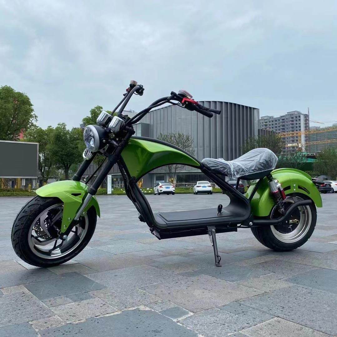 优贝琳2022款太子大轮胎双人坐骑电动滑板车摩托车哈雷电瓶车代步