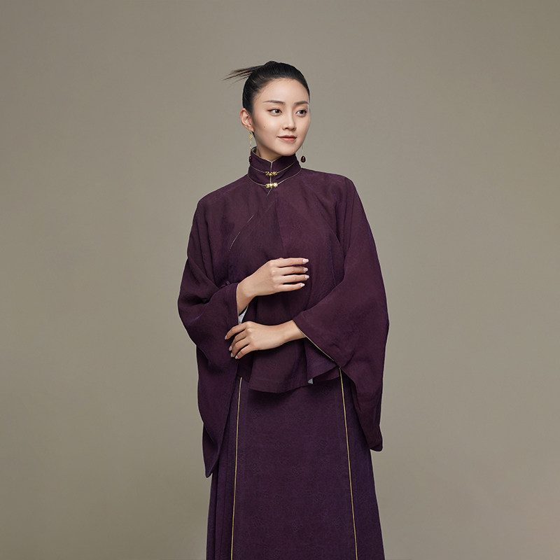 吉祥斋女装紫钰婷上衣裙子套装桑蚕丝真丝国风礼服专柜正品