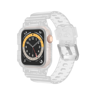 适用苹果手表apple watch456代表带透色tpu运动腕表iwatch手表带