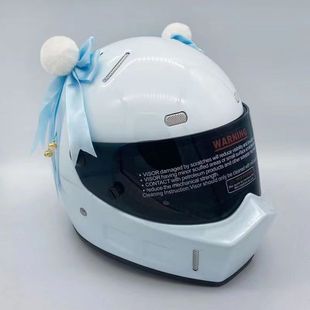 电动车头盔装饰品猫耳朵可拆卸女骑士机车摩托配饰哪吒丸子头造型