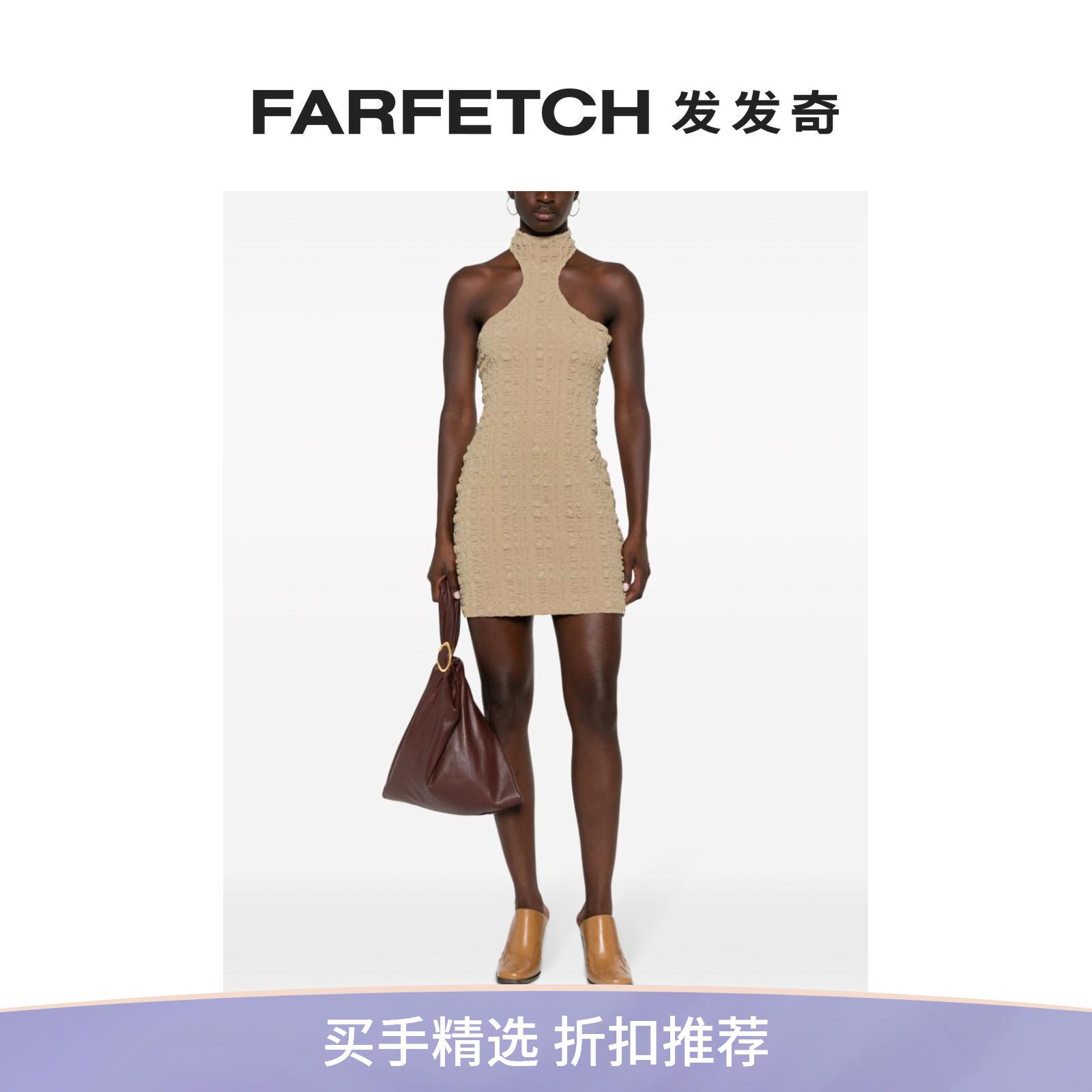 [Final Sale]Nanushka女士Mylene 格纹泡泡纱迷你连衣裙FARFETCH