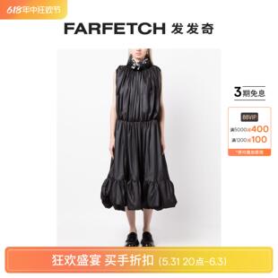 [Final Sale]Comme Des Garcons女士高领中长蓬松连衣裙FARFETCH