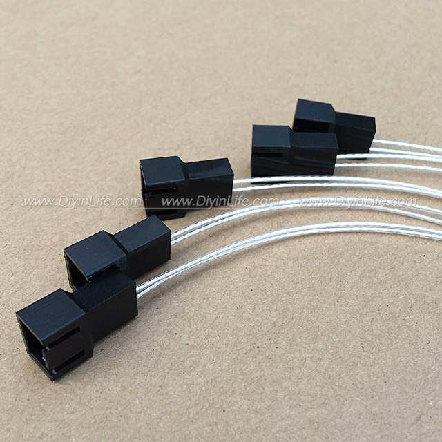 3pin接口电脑电源口转风扇供电解决主板不足连接线