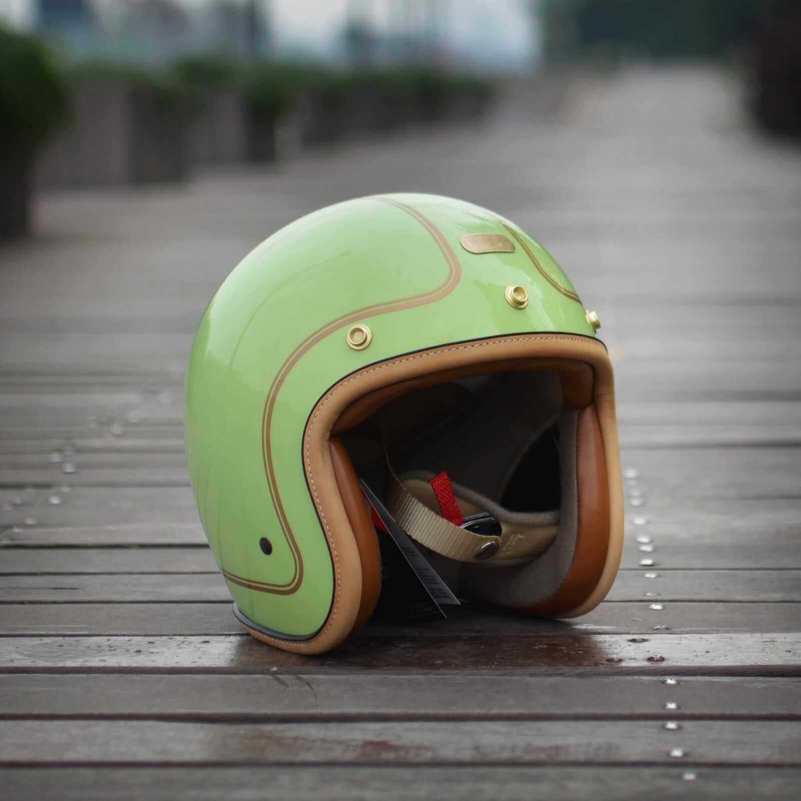 正品中国台湾海鸟penguin复古头盔男女夏3/4盔小盔体哈雷维斯帕半