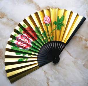 扇子折扇戏曲京剧中国风手绘高档金纸扇贵妃醉酒越剧梁祝舞台道具