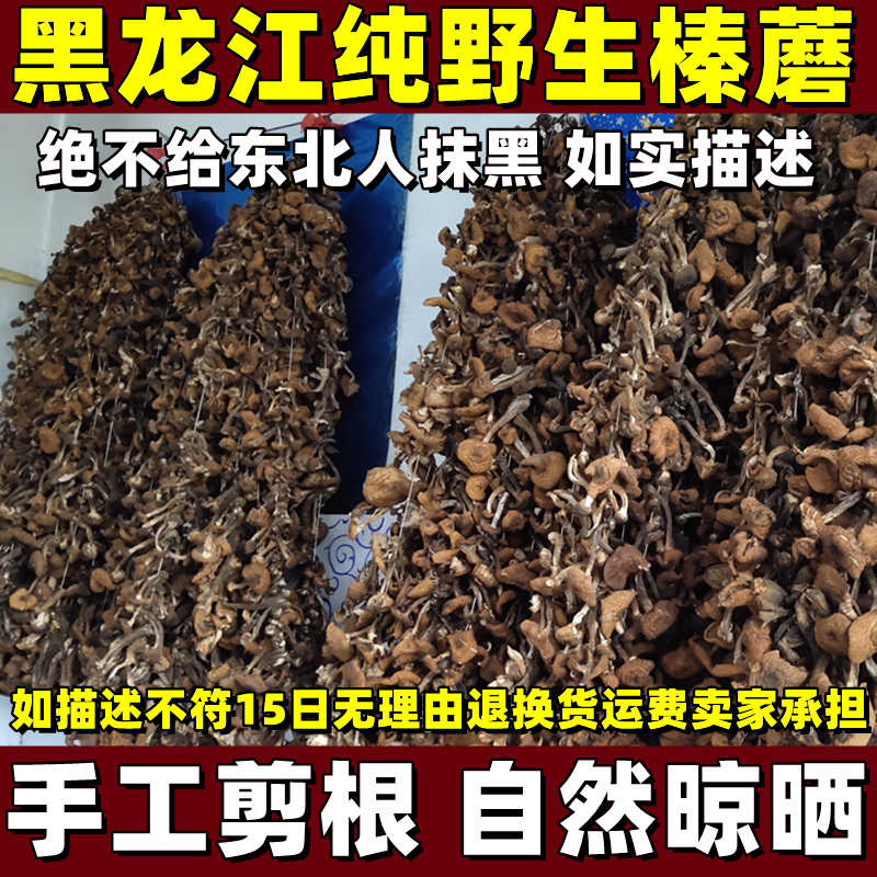 东北特产野生榛蘑丁干货500g小鸡