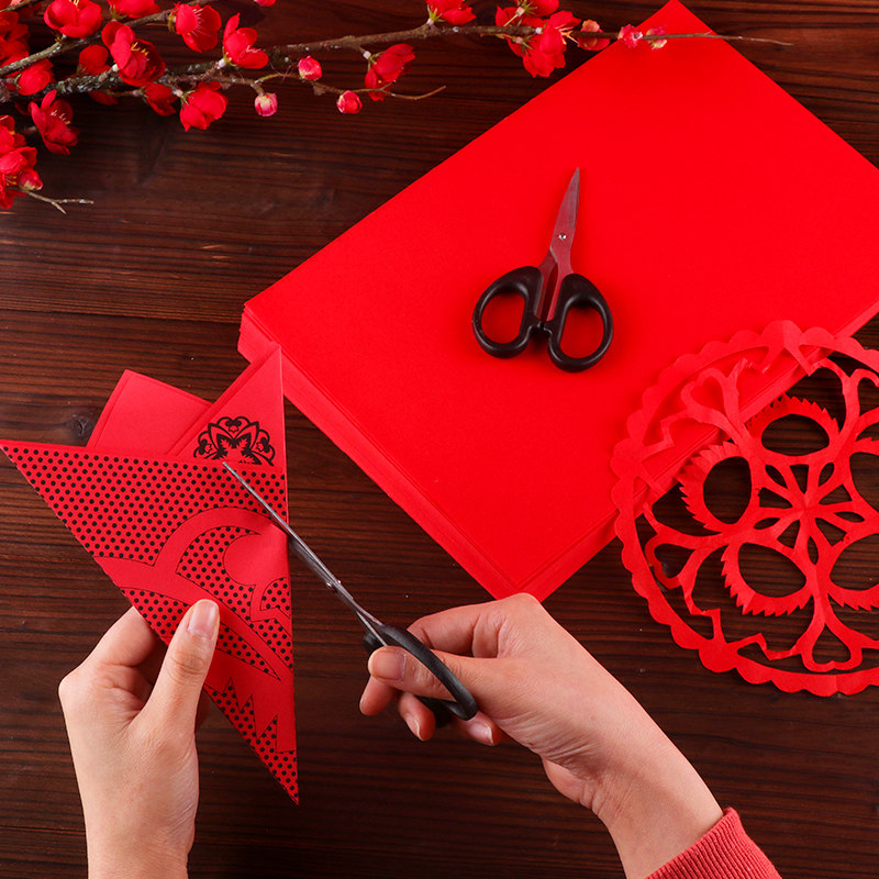 2022虎年老虎剪纸窗花diy新年儿童手工春节福字底稿图案中国风