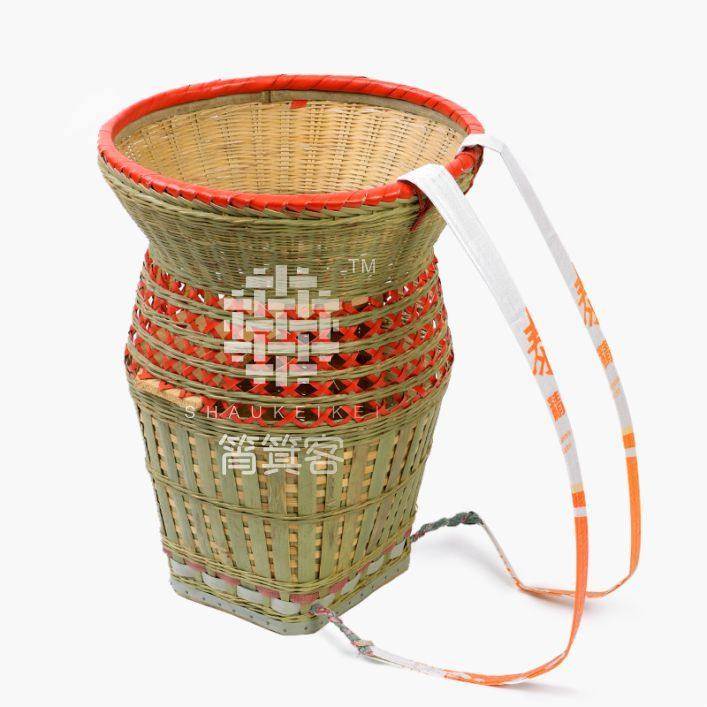 娃娃背篼儿童背楼背篓竹编婴儿小孩后背式民族风背小孩的家用大号