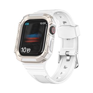 适用苹果手表带applewatch腕表tpu一体双色铠甲 iwatch8表带批发