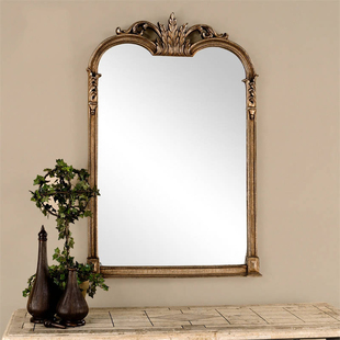 法式装饰镜墙面壁挂背景墙化妆镜欧式复古风桌面玄关浴室梳妆镜子