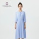 TRIBECA翠贝卡2024春季新款商场同款纯色法式雪纺女七分袖连衣裙