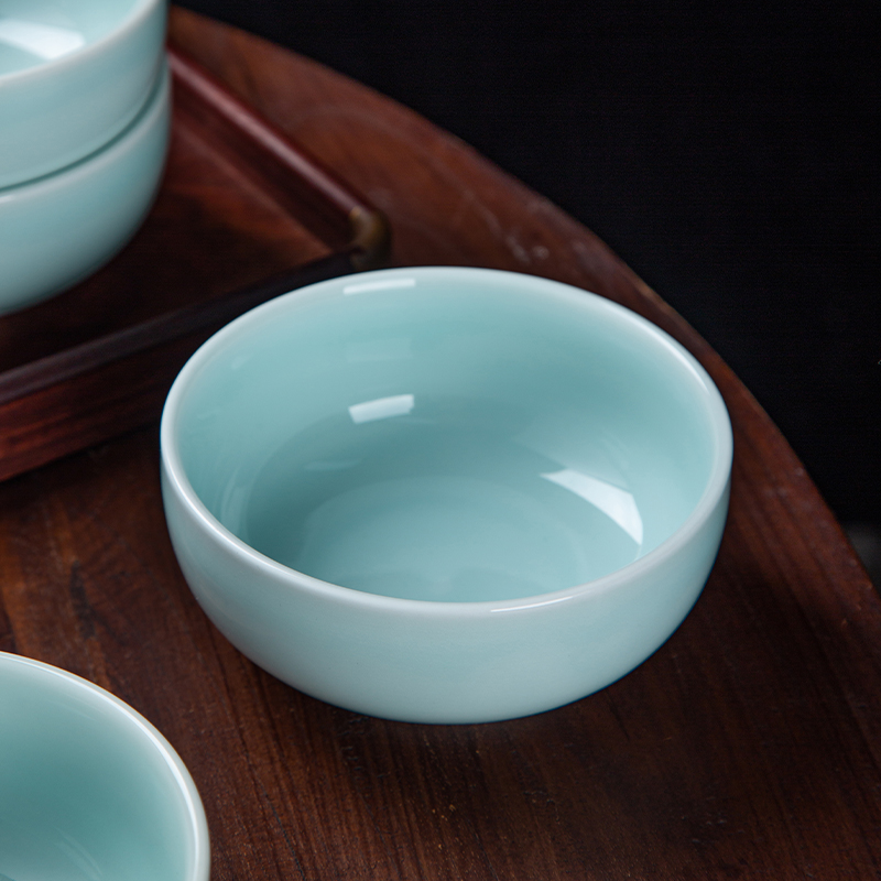 景德镇影青瓷中式家用米饭碗陶瓷碗汤面碗简约加厚防烫釉下彩餐具
