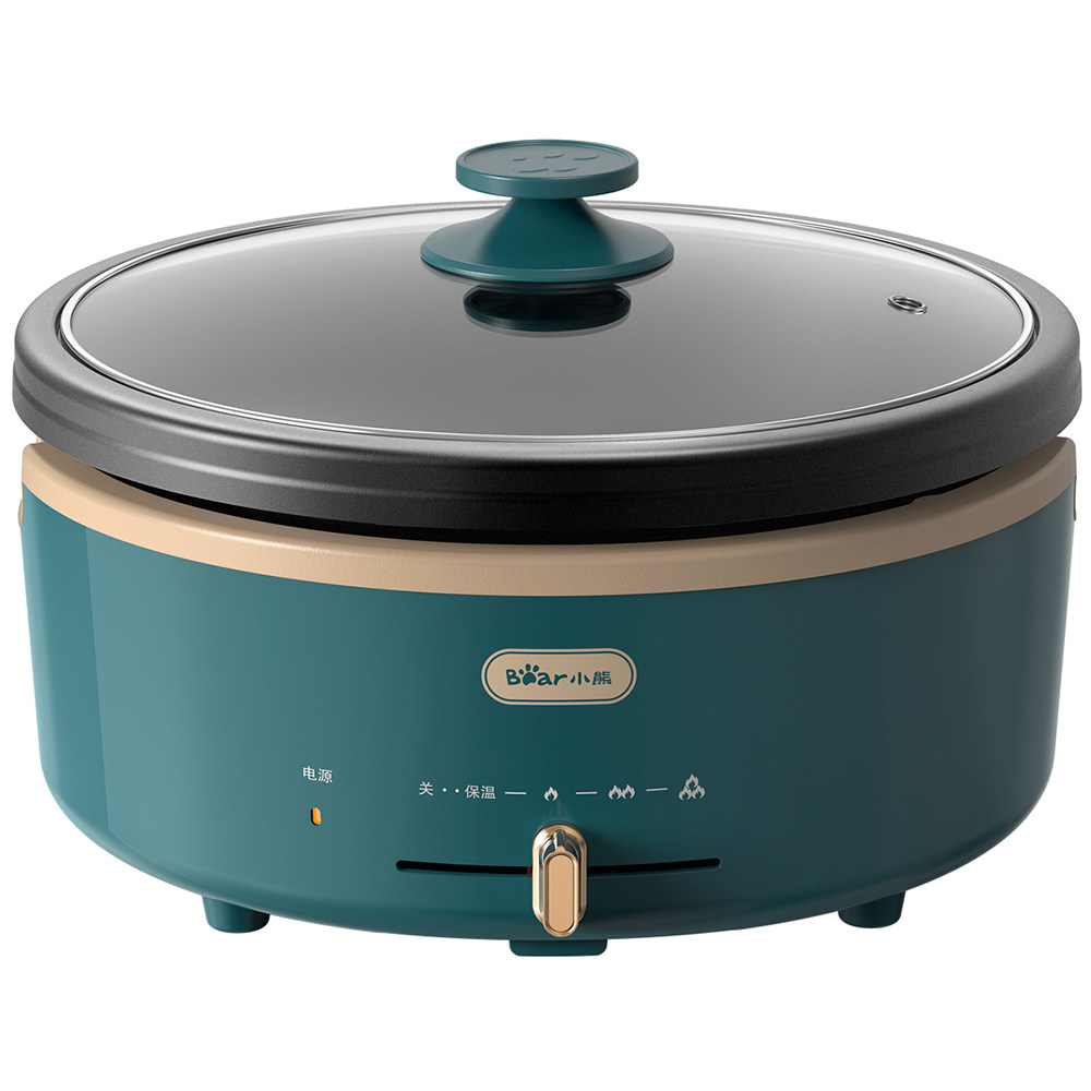 吾尊时尚 电器 小熊电火锅锅家用多功能分体式电热锅电煮锅电炒锅炒菜