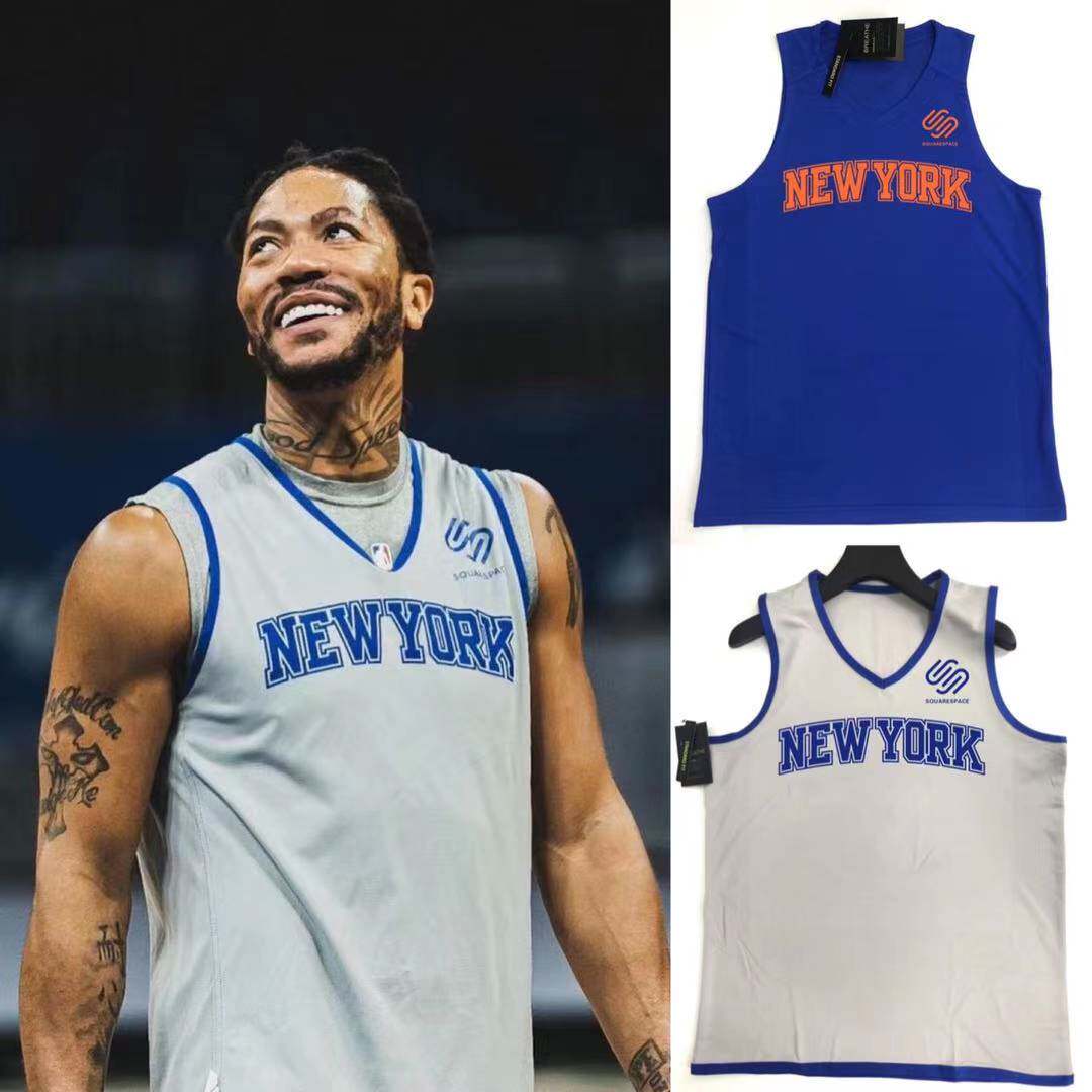 尼克斯队兰德尔球衣 罗斯nbav领速干美式专业篮球背心训练投篮服