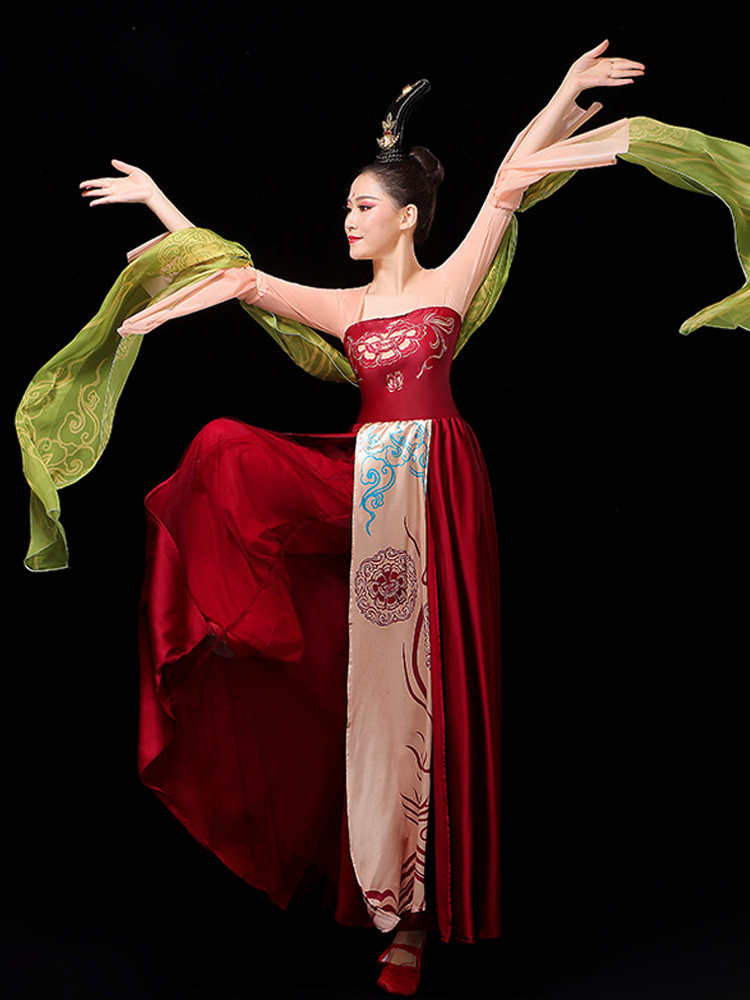 韵大广袖古典舞蹈演出服装已售0￥60折后价￥60淘宝新品出租汉服女学