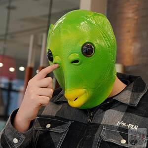 头套二次元硅胶面具cos全脸动漫头套男科幻帅气全脸小丑遮光面罩