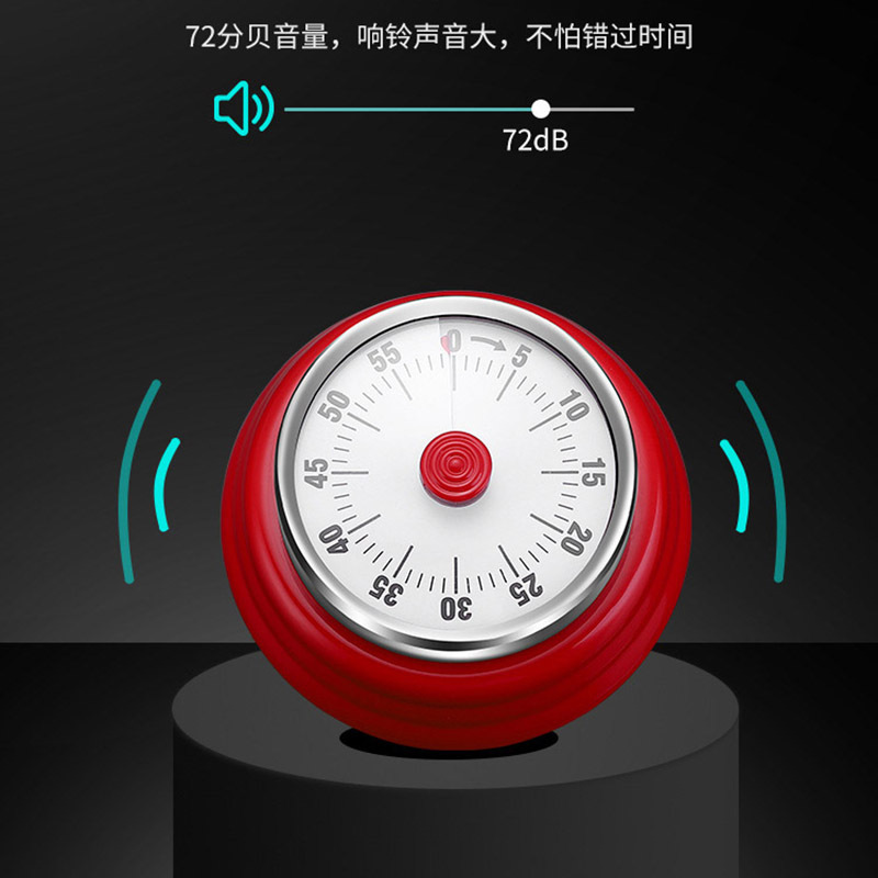 不锈钢计时器厨房闹钟学生提醒器家用时间管理器大声音秒表定时器
