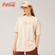 Coca-Cola/可口可乐 冰感短袖t恤男夏季美式重磅情侣纯棉打底体恤