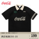 Coca-Cola/可口可乐  短袖polo衫男夏季撞色宽松翻领痞帅t恤衣服