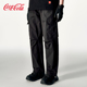 Coca-Cola/可口可乐 多口袋工装裤男美式潮牌直筒束脚两穿休闲裤