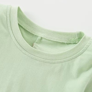 女童绿色长袖T恤2一8岁宝宝秋装纯棉甜美体恤衫小儿童春秋装上衣9