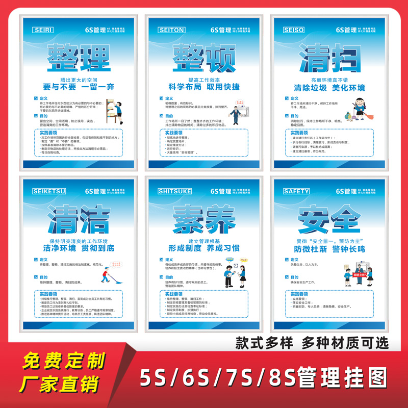工厂车间安全生产现场质量管理宣传画企业文化标语仓库办公室海报挂图