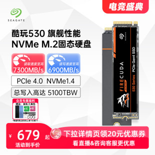 Seagate希捷m2固态硬盘1t 2t 4t台式nvme电脑ssd高速ps5酷玩530