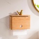 家用壁挂擦手纸盒置物架卫生间干手抽纸实木防水厕所免打孔商用