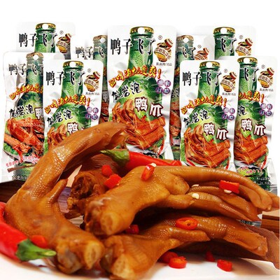 鸭鸭鸭子飞了龙岩泡鸭爪10包酸爽鸭掌鸭脚卤鸭肉类鸭肉零食