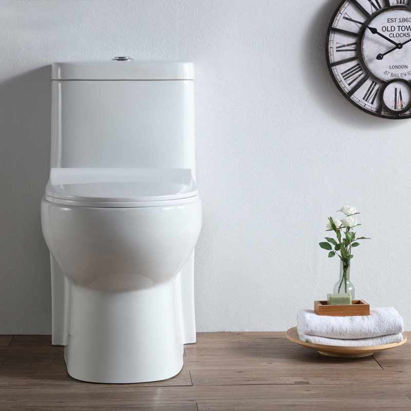 日本上杉家用马桶直冲式移位弯管大冲力防臭墙排后排坐便器