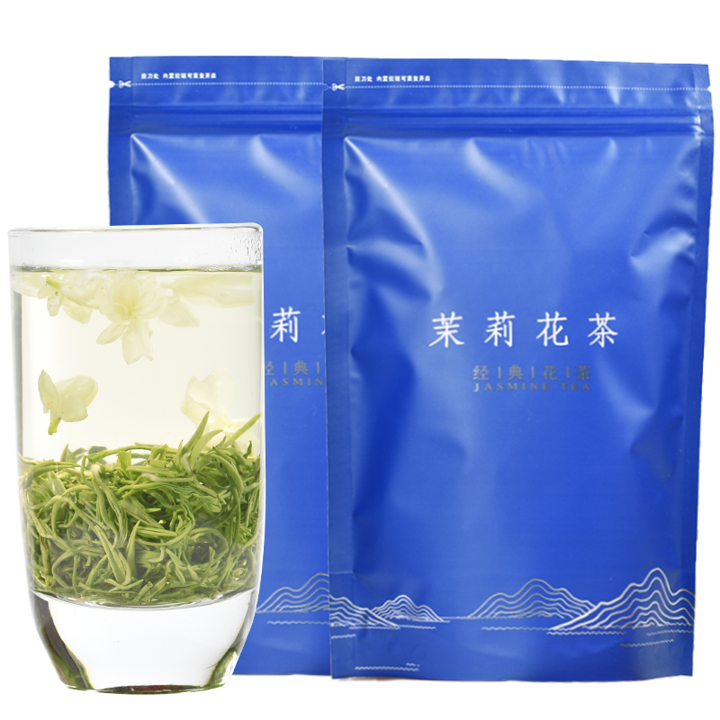 第一道飘雪茶叶 茉莉花茶特级浓香型散装500克 四川花茶 茉莉花茶