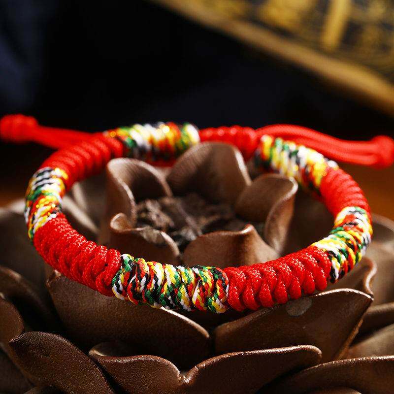 322红绳解太岁五彩绳端午节小粽子吊坠避太岁红绳手链男手工编织