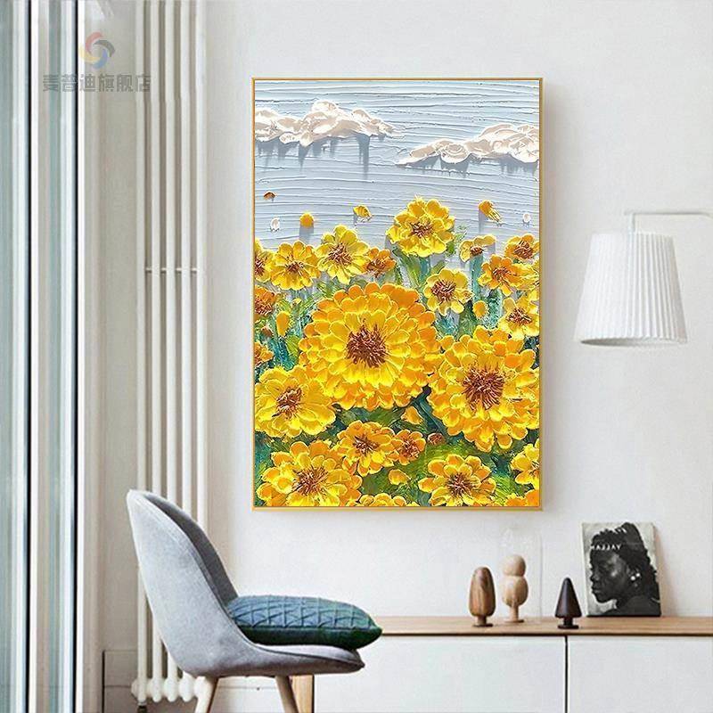 入户玄关装饰画挂画客厅卧室晶瓷走廊过道高级感大芬油画村艺术画