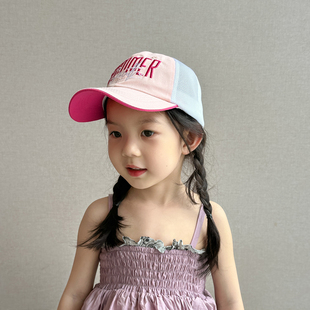 儿童帽子女款2024新款棒球帽遮阳帽宝宝夏季薄款女童防晒帽女孩