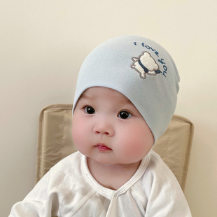 春秋款新生儿帽子0一3月婴儿帽子可爱超萌6宝宝帽子秋冬初生胎帽