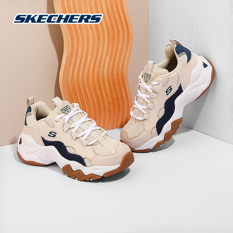 Skechers斯凯奇自然色春秋夏季款林允同款老爹鞋女男熊猫鞋149094