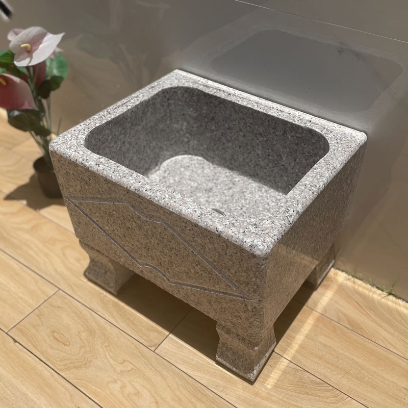 大理石家用阳台拖布池石头拖把池户外庭院石材室外移动墩布池水槽