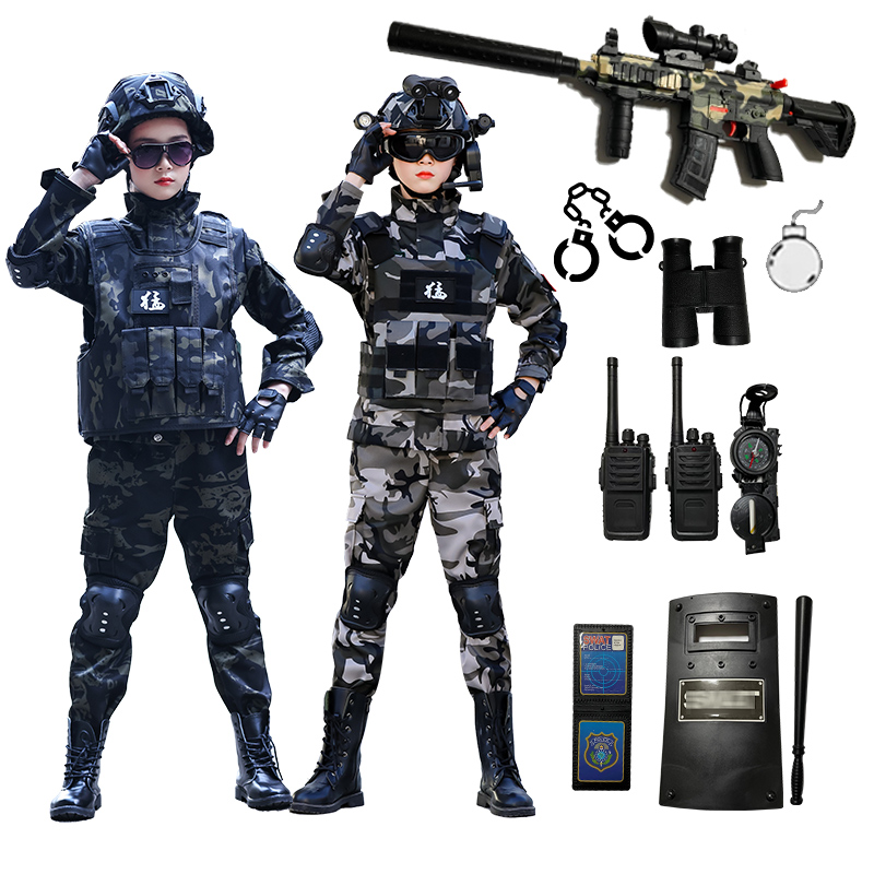 儿童迷彩服套装小学生兵玩具装备户外活动作战服军装小孩演出服装