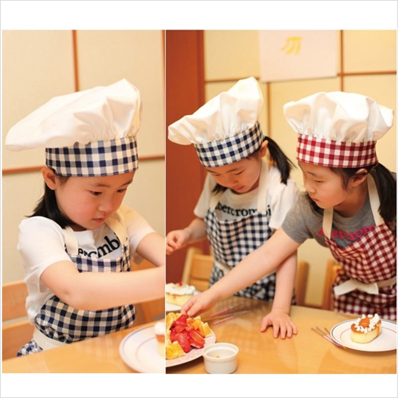 韩版儿童围裙画画衣厨师服幼儿扮演课男女童棉麻烘焙工作服亲子服